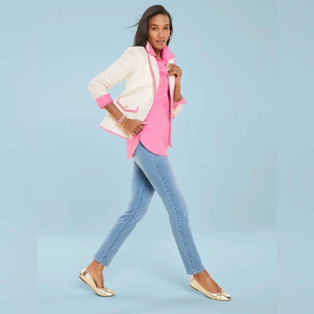 NWOB Talbots Blair Cap Toe Gold Ballet Flats, Size 8M - Picture 5 of 5